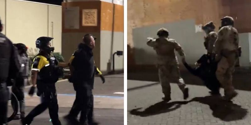 Two arrested as Antifa terrorists clash with Portland police, federal officers outside ICE facility