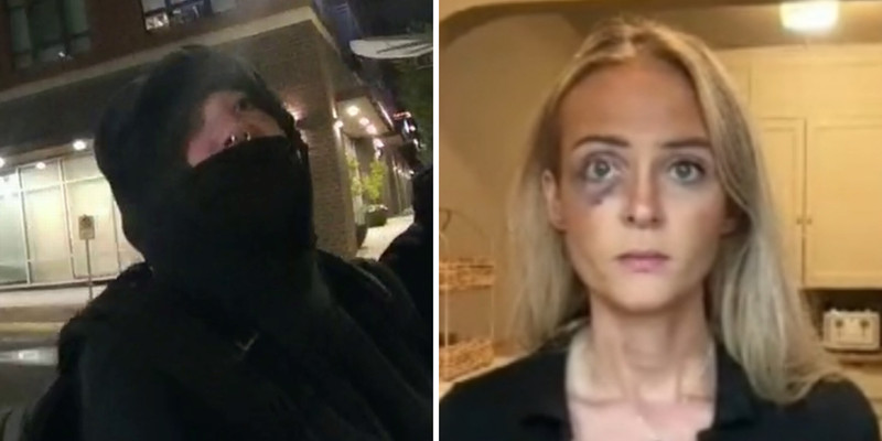 BREAKING: Post Millennial reporter Katie Daviscourt assaulted by Antifa  militant in Portland amid ICE riot | The Post Millennial |  thepostmillennial.com