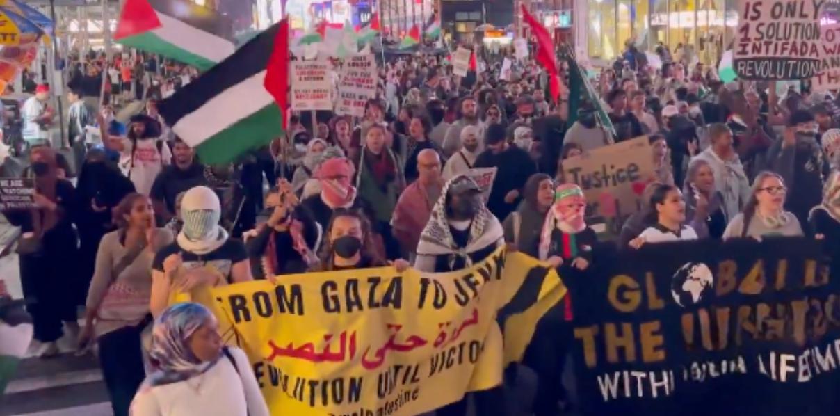 'Flood New York City for Gaza' agitators celebrate 2nd anniversary of Oct 7 massacre in Manhattan