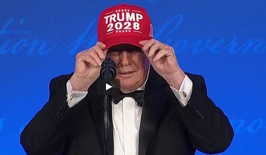 Body language at the White House Correspondents Dinner: Trump had fun, his audience endured