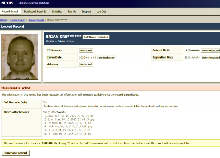 Report: FBI investigating dark web service selling 153 million drivers licenses