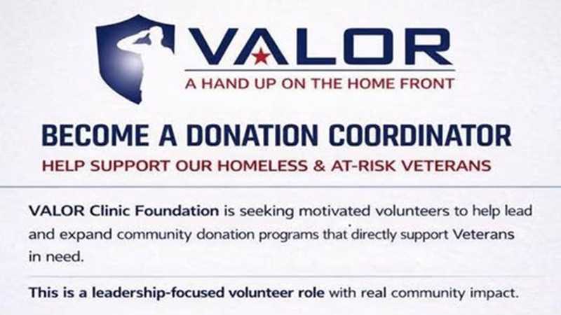 VALOR Clinic Foundation - Become Our Donations Coordinator!  