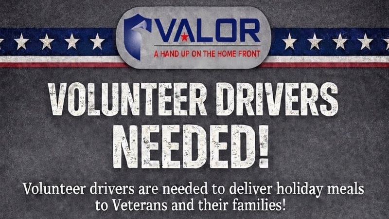 Serving Those Who Served:  Help Deliver Holiday Meals to Veterans Next Week  -  VALOR Clinic