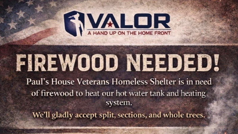 Paul's House Veteran Homeless Shelter in Need of Hardwood (Firewood)