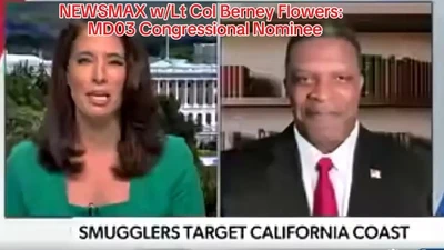 VFAF's Lt. Col. Berney Flowers appeared on Newsmax, discussing the border fight against the Cartel's 
