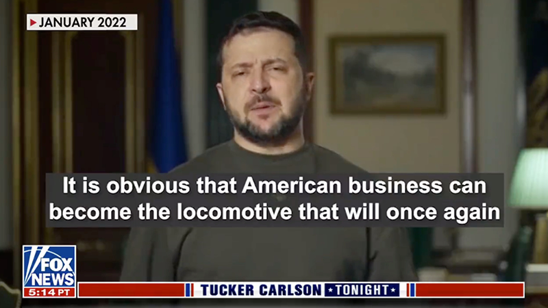 When Tucker Carlson Heard Zelenskyy Bragged US Banks Were Supporting Ukraine, He Responded!Wa