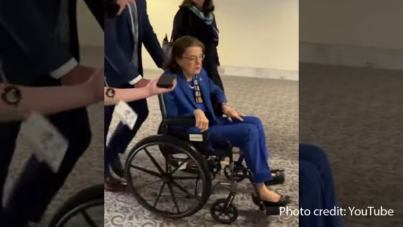 Dear God, This is a REAL Photo of Dianne Feinstein Returning to the US Senate