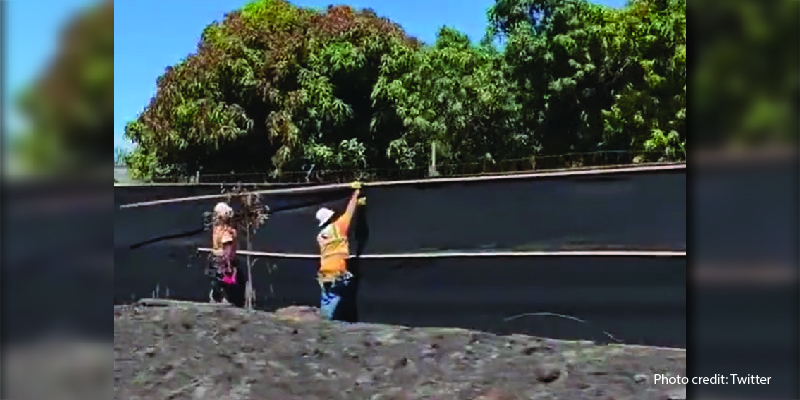 Mysterious Giant Black Curtain Covers Lahaina So People Can’t See What’s Happening