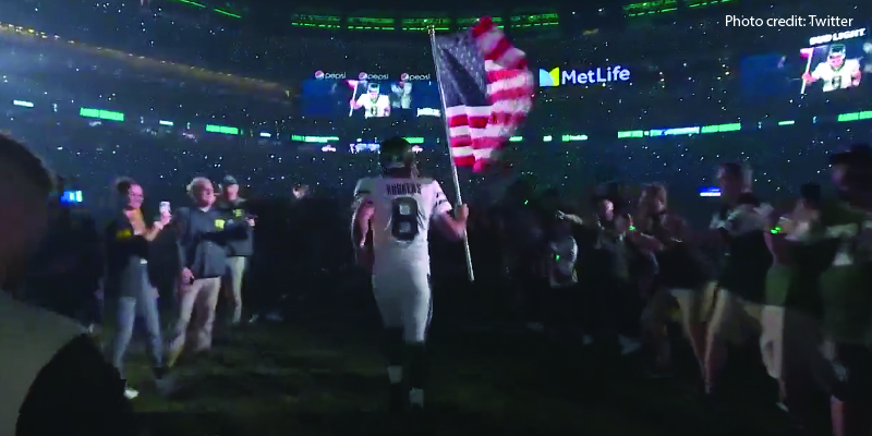 CHILLS: Tens of Thousands of NFL Fans Sing National Anthem and Chant USA