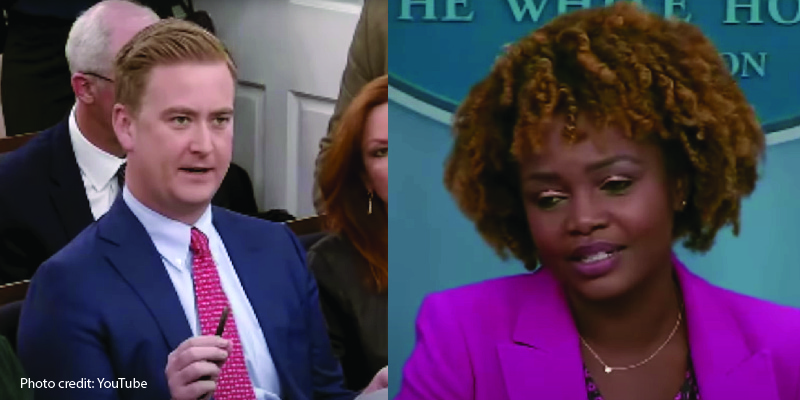 Peter Doocy Sticks it to KJP With Biden 'Shorts and Hoodie' Question That Draws Lots of Laughs