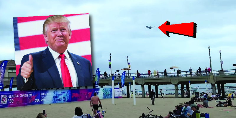 Trump Force Ends Up Flying in A Cali Airshow, With Trump Inside!