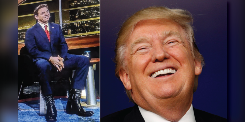 Trump Says DeSantis is Wearing 'Hidden Heels' Inside His Cowboy Boots