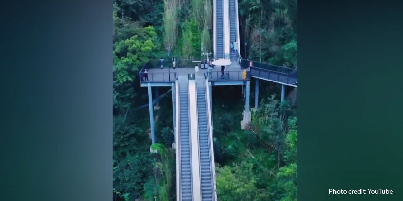 China Installs GIANT Escalators As Alternative to Mountain Hiking