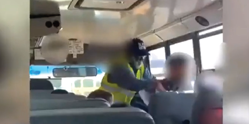 Watch: School Bus Driver Chokes a Middle School Student