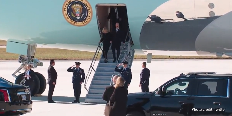 Rumors SWIRL After Michelle Obama Joins Biden, Clinton Alone on Air Force One