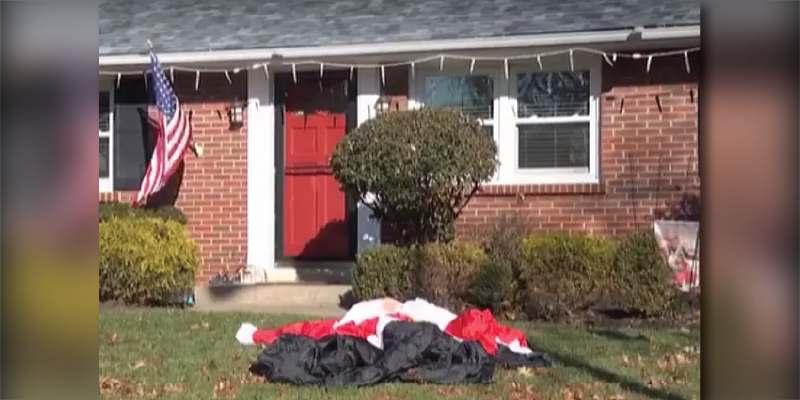 Inflatable Santa Gunned Down in Mysterious Drive-By