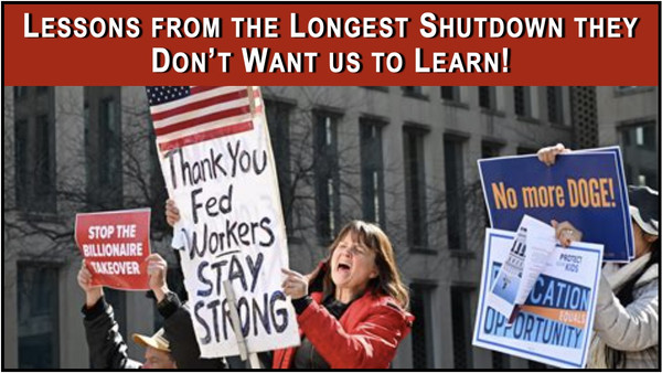 Let us ACT on the Lessons the Shutdown is Teaching US!