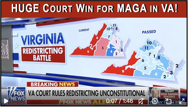 VA Supreme Court Strikes Down 10-1 Redistricting Vote