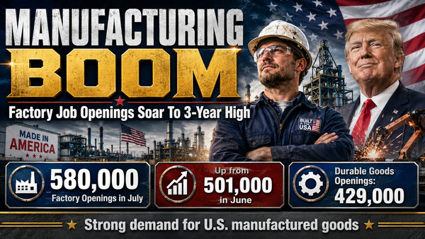 Manufacturing Jobs Take Off in July