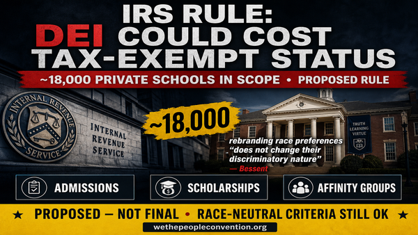 IRS:  Stop Forcing DEI or Lose Funding!