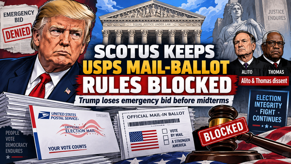 SCOTUS Let's Dem Lawfare Stop Mail Ballot Security