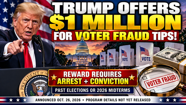 Trump Offers $1 Million Bounty for Voter Fraud Convictions