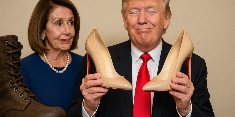 Trump Promises No Boots On the Ground in Ukraine, Sends Pelosi’s Heels Instead