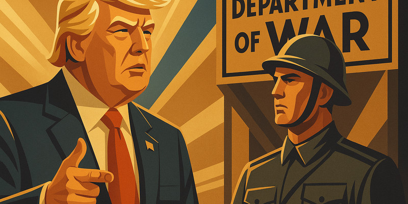 Trump Wants To Bring Back The Department Of War Because “Winning Sounds Cooler”