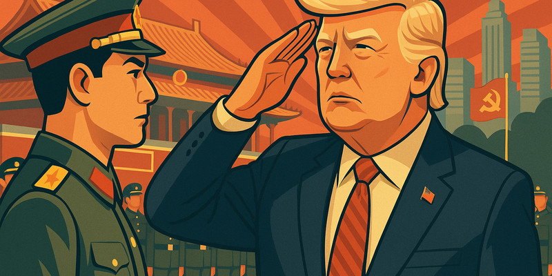 Trump Salutes Beijing’s Parade, Then Says: “Give My Regards To Your Little Conspiracy”