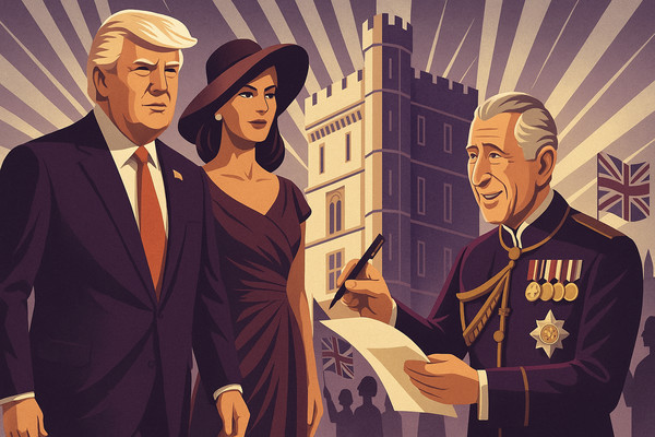 Trump And Melania Get Royal Treatment, King Charles Practically Asks For Their Autograph
