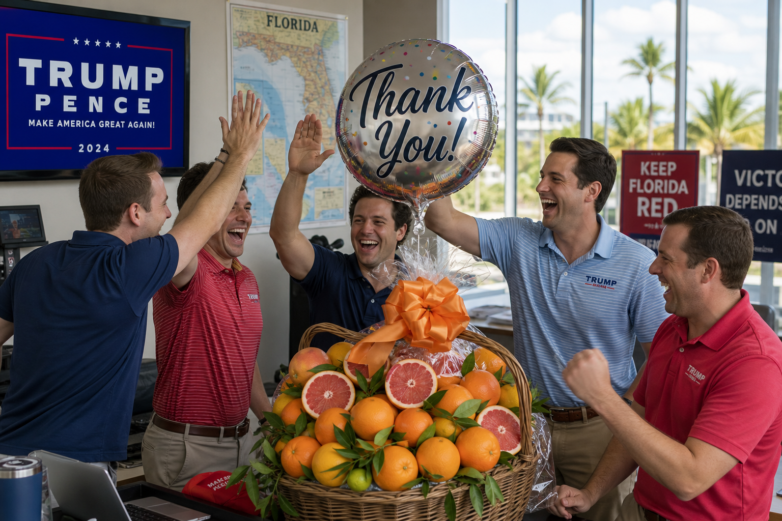 GOP Strategists Send Overflowing Fruit Basket To Florida Progressive Proposing $25 Minimum Wage