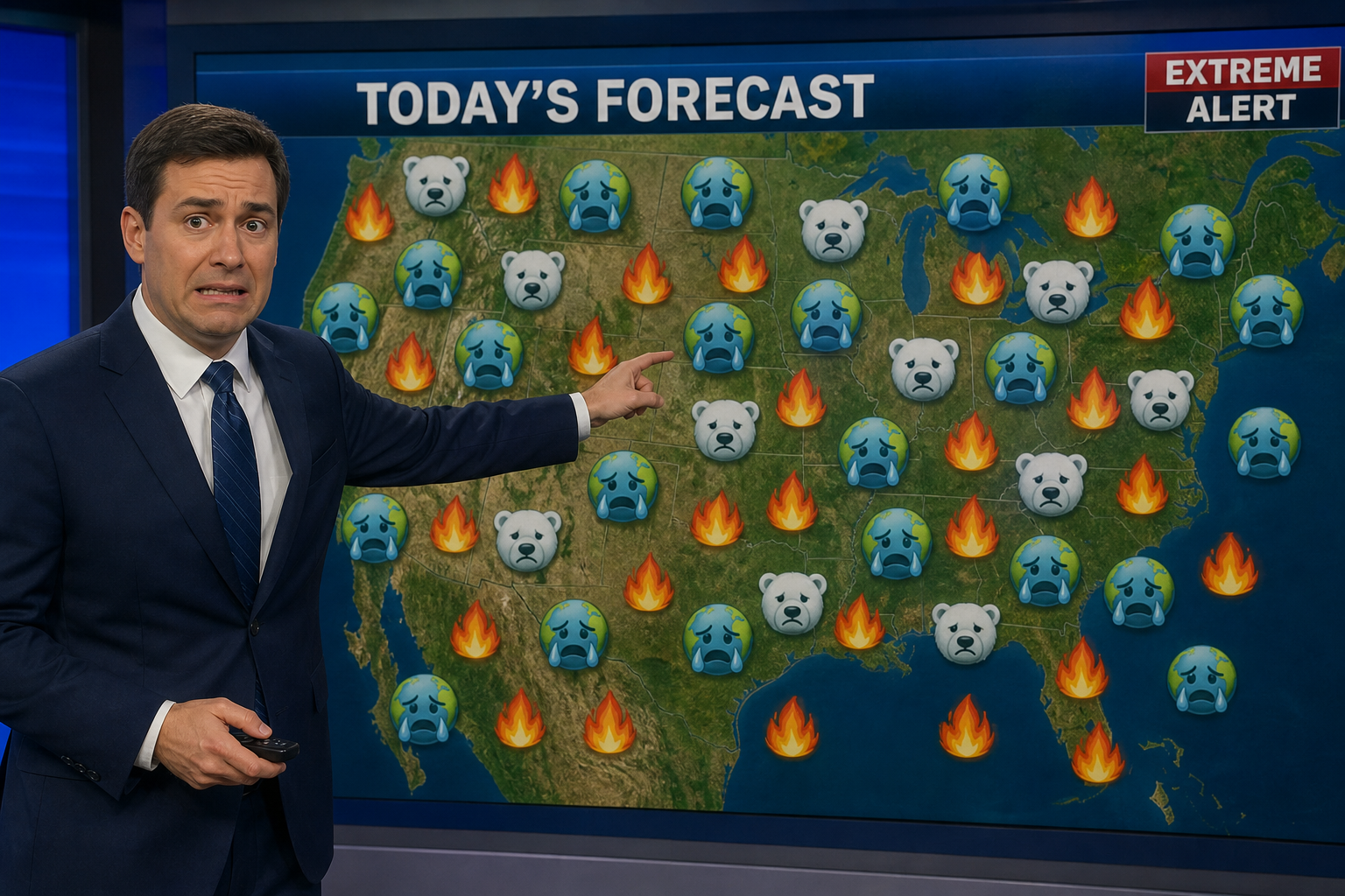 Media Replaces Weather Forecast With 24/7 Existential Climate Dread Ticker