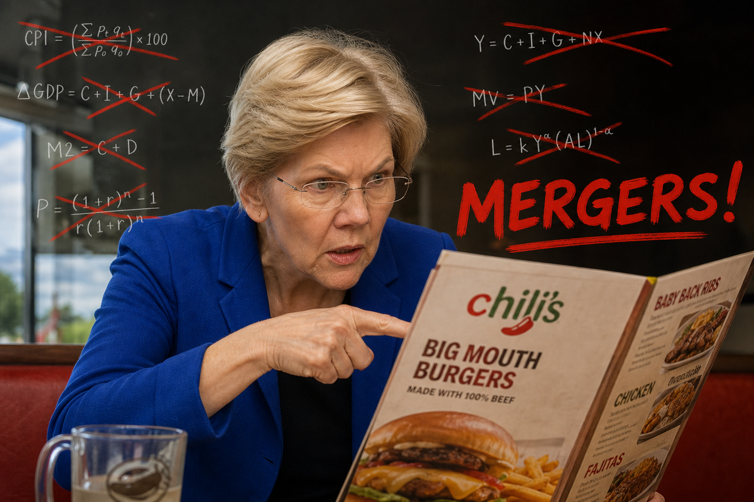 Elizabeth Warren Discovers Prices on Menu, Bravely Blames Everything Except Policies She Voted For